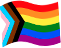 Imagem da bandeira LGBTQIA+.